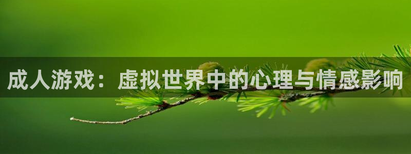 威廉希尔平台官网：成人游戏：虚拟世界中的心理与情感影响